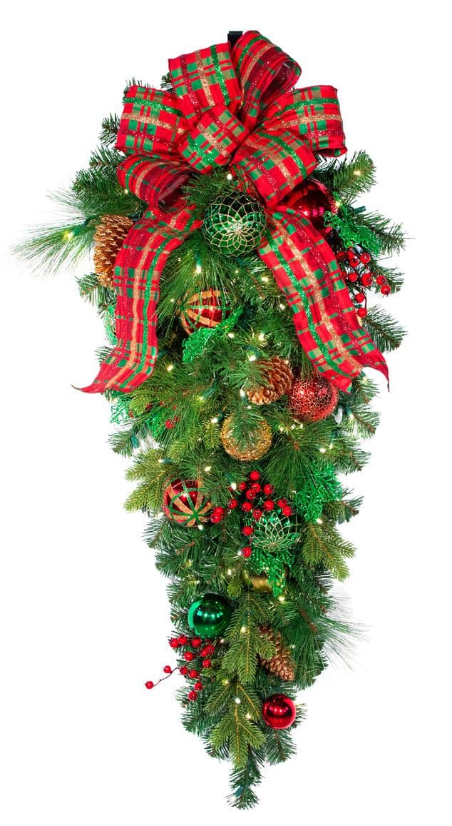 Classic Holiday teardrop swag