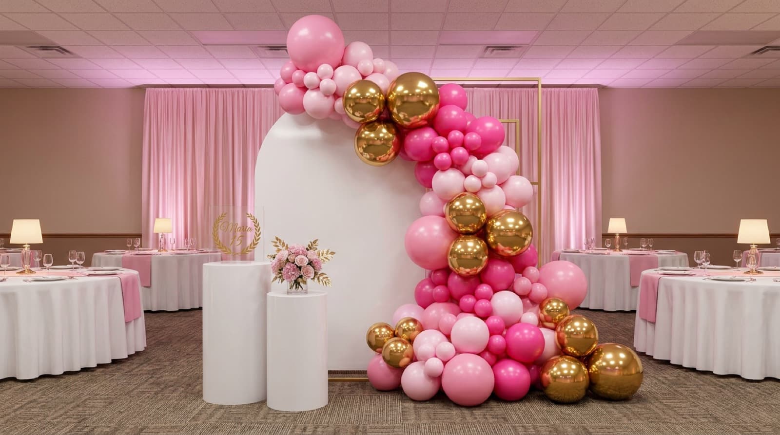Balloon garland arch